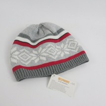 Gymboree Infant Fair Isle Red Grey White Knit Hat 6 to 12 months Cotton ... - £11.04 GBP