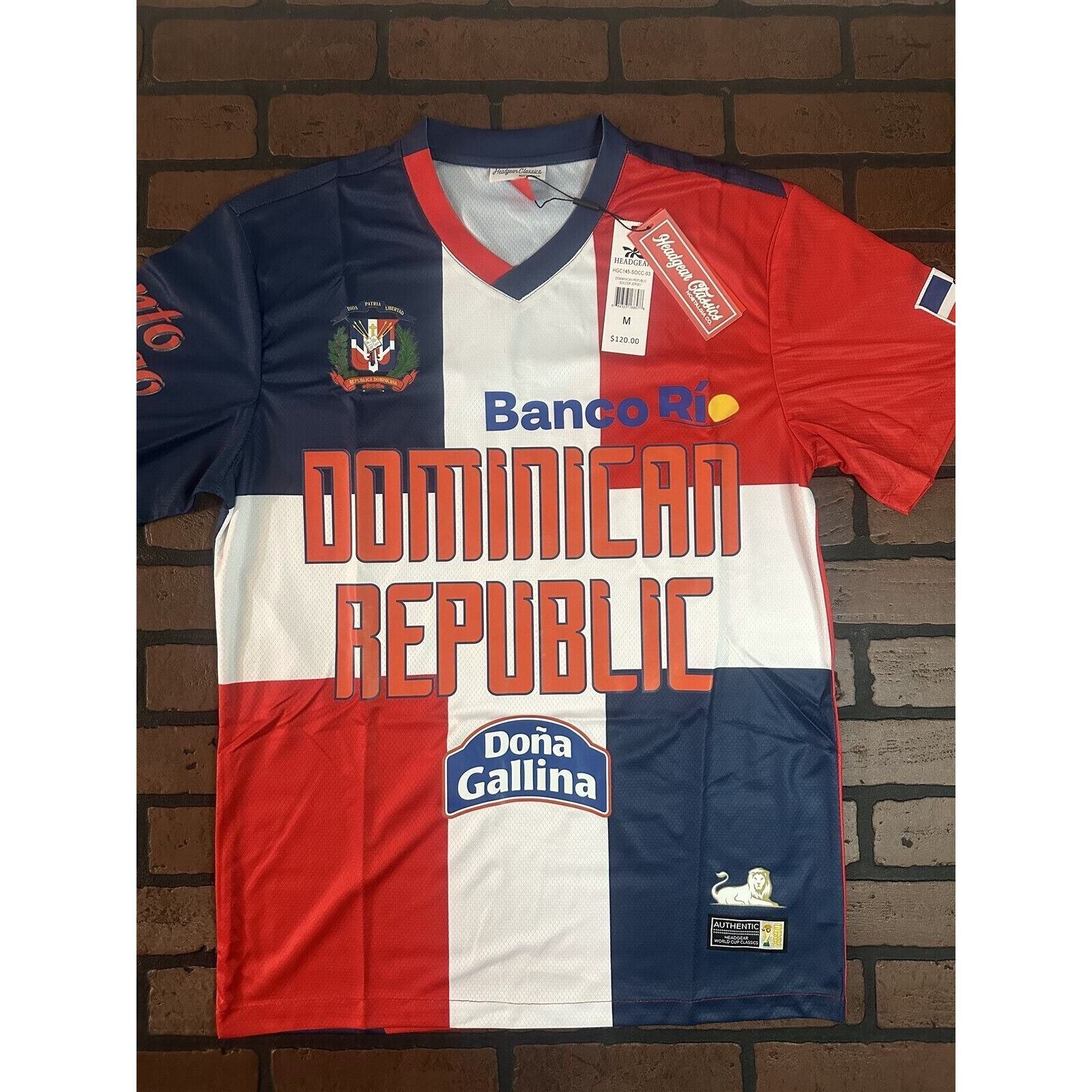 Repubblica Dominicana 1990 Coppa Del Mondo Calcio Jersey ~ Nuovo ~ M,L,X... - $39.60