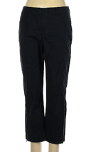 Eileen Fisher Womens XS Capri Pants Black Mid Rise Pockets Zip Ankles - £18.76 GBP