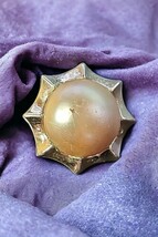 Barclay Faux Pearl Gold Tone Brooch Pin Estate Designer Vintage Signed - $25.98