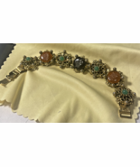 Estate Vintage Victorian Intaglio Unsigned Bracelet 7”Sue - €77,20 EUR