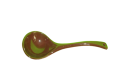 Vintage brown soup ladle shaped kitchen ceramic wall hanging decor 9.75" - $16.45