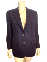 Kassatly Blue Lined Cashmere Blazer 2 Button Size 6 - $104.49