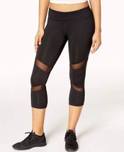 allbrand365 designer Womens Activewear Mesh Trim Cropped Leggings, XX-Large - £23.33 GBP