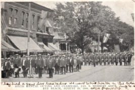 1906 Rye New York Merritt Clambake Parade Westchester Port Chester Postcard - £88.88 GBP