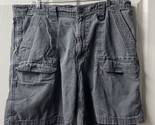 Authentic Wrangler Distressed Cargo Shorts Mens Size 40 Gray Faded Holes - £9.50 GBP