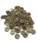 Dark Tan Resin Buttons, 28 Line, 11/16&quot; (18 mm)  - Pack of 100 - $7.99