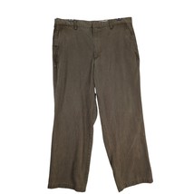 Docker&#39;s Men&#39;s 34x29 Flat Front Classic Fit Plush Twill Brown Chino Pant... - $25.00