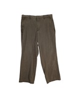 Docker&#39;s Men&#39;s 34x29 Flat Front Classic Fit Plush Twill Brown Chino Pant... - $34.19 CAD