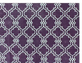 Moroccan Scroll Tile Purple Handmade Persian Style Woolen Area Rug - 3&#39; ... - $199.00