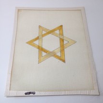 Star of David Needlepoint Canvas 14 Count 11&quot; x 13.5&quot; Six Pointed Star - $29.68