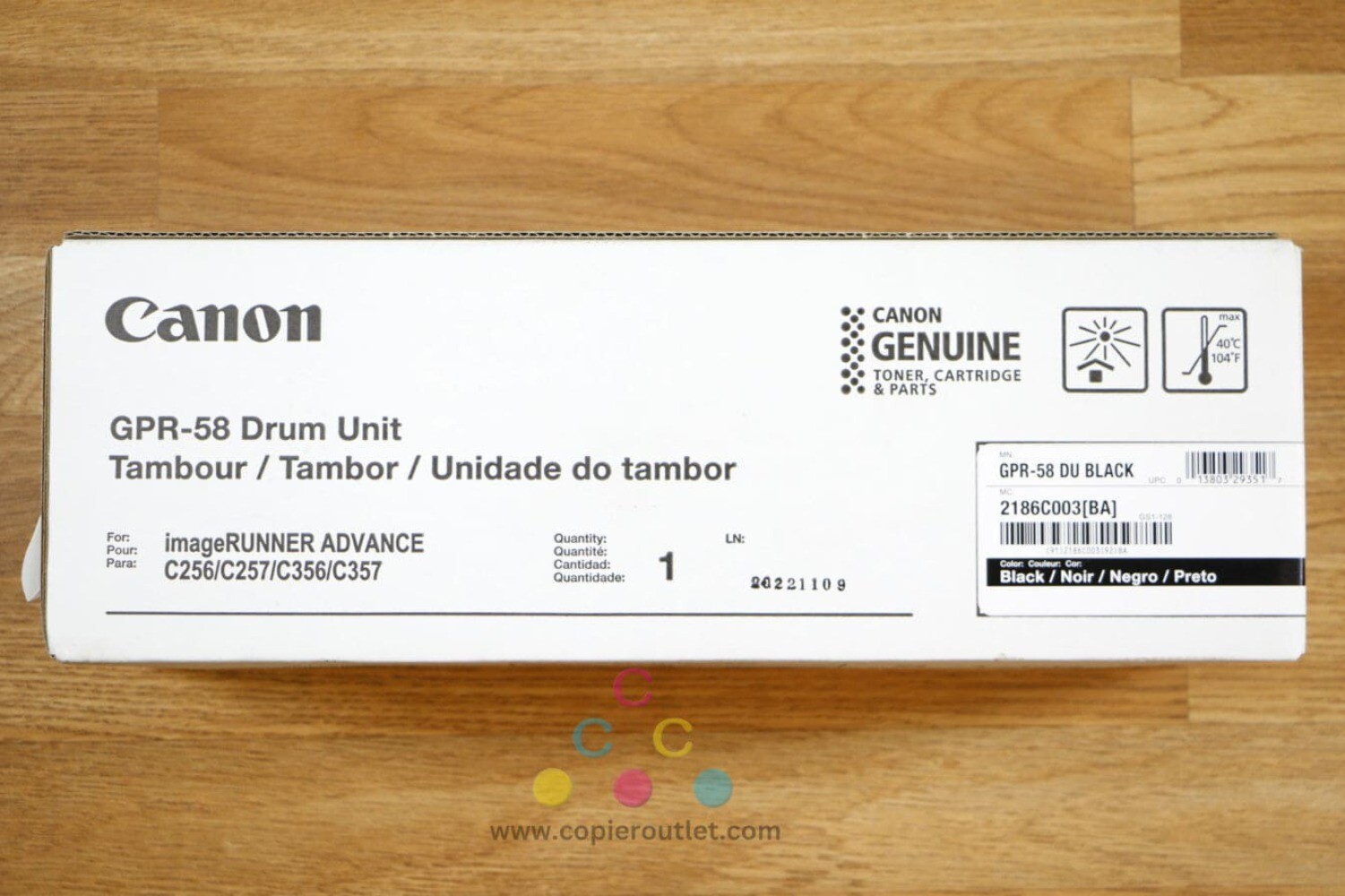 Genuine Canon GPR-58 Black Drum Unit imageRUNNER ADVANCE C256 C257 C356 ... - $242.55