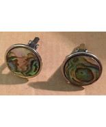 Vintage Mid Century 1950s Silver Paua Abalone Mother Of Pearl Shell MOP ... - $1,380.26 MXN