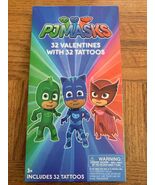 PJ Masks Valentines Day Cards 32 Count 32 Tattoos-Brand New-SHIPS N 24 H... - $350.48 MXN