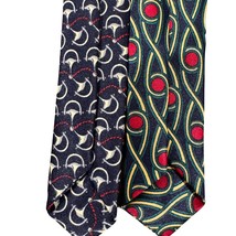 2 X Rene Chagal Men Handmade Necktie Tie Myung Ju Silk Black Red Foulard... - $16.19