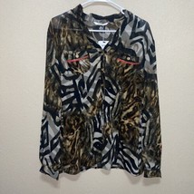 ARON LONG Sleeve Jacquard Shirt TOP SZ 42  US SZ XL NEW - £54.03 GBP