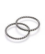 10 Ring Charms Black Gunmetal Linking Rings Textured Pendants Large Ring... - $3.99