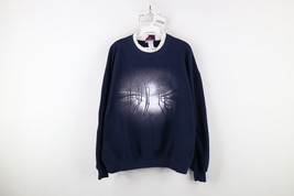 Vintage 90s Streetwear Womens XL Faded Christmas Snow Forest Sweatshirt USA - $49.45