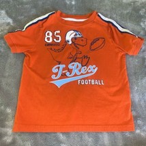 Toddler Size 4T Faded Glory Orange Short Sleeve T Shirt T Rex Dinosaur F... - £7.86 GBP