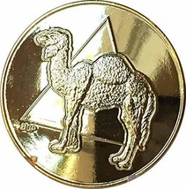Camel Triangle 22k Gold Plated AA Medallion Sobriety Chip - £8.55 GBP