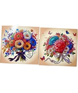 2 Greeting Cards Unique Mother&#39;s Day Cards Diamond Jewel Art COMPLETED - $9.99