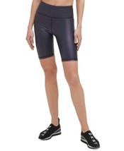 DKNY Womens Faux Leather Bike Shorts Color Midnight Color M - £35.21 GBP