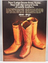 Vintage Magazine Ad Print Design Advertising Acme Dingo Boots - £25.69 GBP