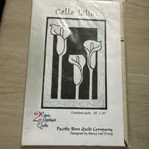 Calla Lillies 24&quot; x 36&quot; Wall Quilt Applique Pattern Pacific Rim Quilt Co... - €6,65 EUR