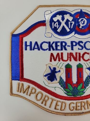 RARE Vtg XL Hacker Pschorr Munich Imported German Beer Jacket Uniform 7x6" Patch - £43.68 GBP
