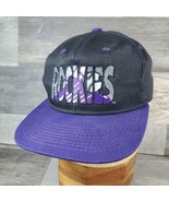 VTG Colorado Rockies Snapback Hat #1 Apparel MLB Black / Purple Baseball... - $12.67