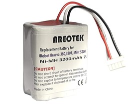Areotek 7.2V 3200mAh Replacement Battery for iRobot® Braava® 380, 380T, Mint - $11.21