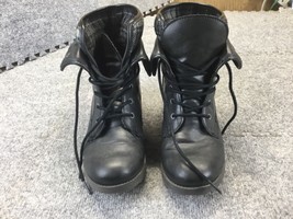 Rock &amp; Candy Boots Women’s 8 by Zigi Combat Ankle black Plaid upper Spra... - £13.41 GBP