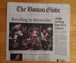 PATRIOTS Win SUPER BOWL LI REVELING IN THE REVELRY BOSTON GLOBE Newspape... - £13.45 GBP