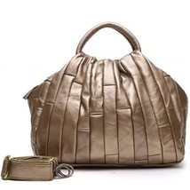 Arliwwi REAL LEATHER Tote Handbag For Women Genuine Cowhide Handmade Patchwork E - £70.16 GBP