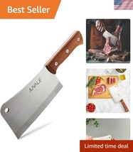 Stainless Steel 8-Inch Meat Cleaver with Wooden Handle - Chef&#39;s Essential - $26.49