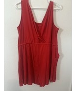 Torrid Red Ribbed Thick Strap Scoop Neck Romper Size 1XL - $39.99