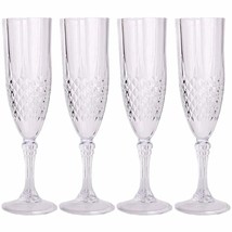 16 oz. Crystal-like Hard Plastic Disposable Highball Glasses; 1 Set of 4 - $11.88