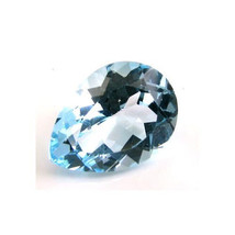 Fine Quality 9.5CT Natural Blue Topaz Pear Faceted Gemstone - £21.67 GBP