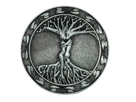 Belt Buckle Tree Of Life Odins Arsk &amp; Embla For 40mm Belt Pagan Norse Vi... - £20.58 GBP