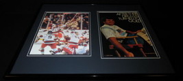 Mike Eruzione Signed Framed 16x20 Photo Set JSA 1980 Miracle on Ice Team USA - £118.32 GBP