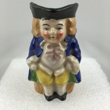 Occupied Japan Toby Mug Character Jug Creamer Cream Pitcher Gentleman Blue Coat - £11.66 GBP