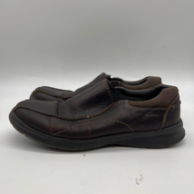 Clarks Cotrell Slip-On Shoes Men&#39;s 11M Brown Solid Bicycle Toe Stitching... - $28.70