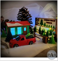 Christmas Tree Farm 1/64 scale diorama compatible with Hot Wheels Matchbox Cars - £47.52 GBP