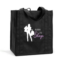 Born to Shop Shopping Tote, Born to Shop Reusable Bag, Born to Shop Shopping Bag - £10.13 GBP