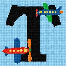 Pepita Needlepoint kit: Letter T Airplane, 7&quot; x 7&quot; - £39.05 GBP+