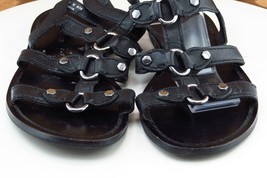 Cole Haan Size 6 M Black Gladiator Leather Women Sandal Shoes D41728 - £15.60 GBP