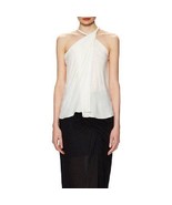 Helmut Lang Twist Neck Top with Leather Strap White P XS - $136.75 CAD