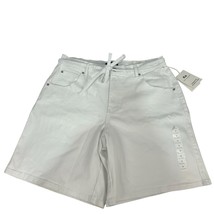 Free Assembly Womens Belted Bermuda Shorts White Size 10 Sustainable - $29.20