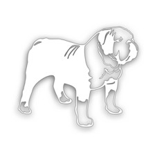 BULLDOG Dog pet decal for car or truck windshield bumper sticker White - £7.86 GBP