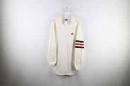 Vtg 90s Adidas Mens M Distressed Spell Out Collared Long Sleeve Soccer Jersey US - £46.74 GBP